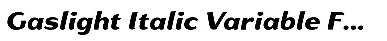 Gaslight Italic Variable Font image